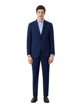 Slim Fit Suit In Wool With Stripes