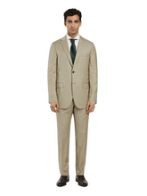 Slim fit twill business suit