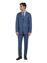 Slim fit twill business suit
