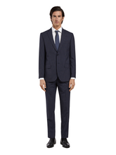 Slim fit chalk stripe business suit