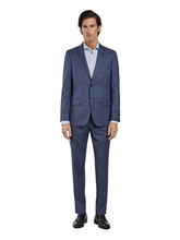 Slim fit nailhead business suit