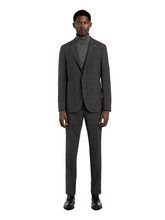 Slim fit windowpane coolmax suit