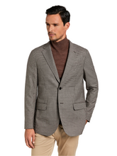 Unstructured houndstooth wool blazer