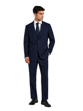 Regular fit 4 seasons plain wool suit
