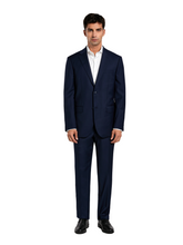 Regular fit 4 seasons plain wool suit