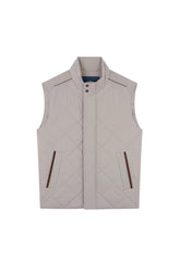 Quilted Vest with Alcantara details