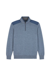 Soft Cool Touch wool half zip sweater with Typhoon Platinum details