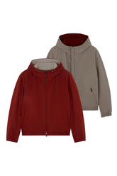 Reversible jacket in cashmere and Typhoon