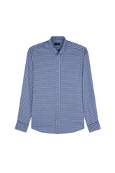 Cotton shirt with checkered pattern