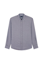Cotton shirt with checkered pattern