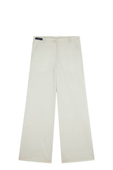 Palazzo trousers in stretch cotton