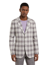 Unstructured Checks Linen Blazer