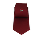 Dark Red Talarico Silk Tie – Kurdistan Flag Edition