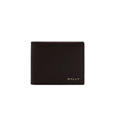 Bally Essential Wallet in Ebano And Red Grained Leather