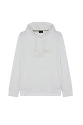 Paul Shark Mens Regular Fit Hooded Long Sleeve Cotton Printed White