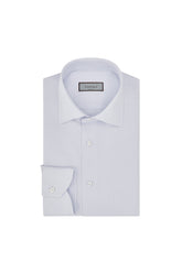 Sky blue regular fit Impeccabile cotton shirt