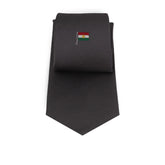 Dark Gray Talarico Silk Tie – Kurdistan Flag Edition