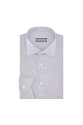 Gray regular fit stretch cotton shirt