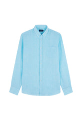 PAUL AND SHARK Solid long sleeve linen shirt