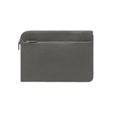 Gray leather briefcase