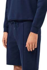 Cotton Fleece Jersey Shorts With Ribbed Waistband