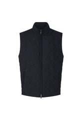 Black padded vest in technical fabric