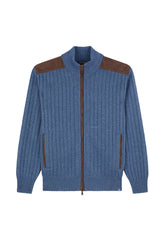 Wool and cashmere zip cardigan