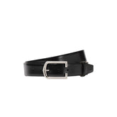 Black brushed leather belt