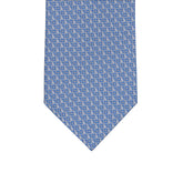 3-fold Tie in Geometric Pattern Sky Blue - M49796