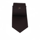 Dark Brown Talarico Silk Tie – Jordan Flag Edition