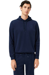 Cotton Fleece Hoodie With Chest Logo Print