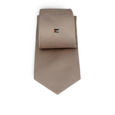 Dark Beige Talarico Silk Tie – Jordan Flag Edition