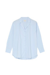 Loose Fit Plain Comfort Poplin Shirt With Tailored Collar