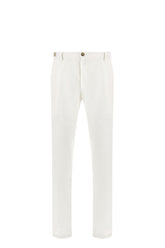 Linen chino pants with drawstring