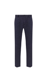 Linen chino pants with drawstring