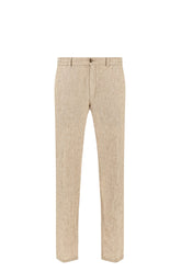 Linen chino pants with drawstring