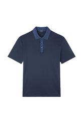 POLO IN AQUA TOUCH COTTON WITH DENIM DETAILS