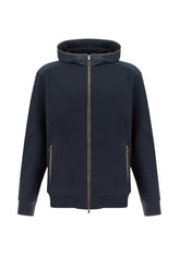 X?Soft zip?up sweatshirt in viscose with Alcantara® details