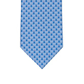 3-fold Tie in Silk Geometric Pattern Light Blue Pink - M34186