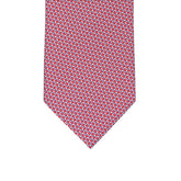 3-fold Silk Tie Geometric Pattern Red - MOA226