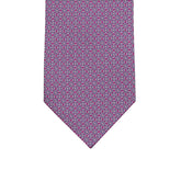 3-fold Silk Tie in Magenta Pattern - MO9373