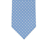 3-fold Tie in Silk Pattern Polka Dot Light Blue-M6847
