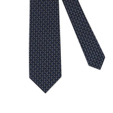 100% Silk Tie with Twill Weave and Micro Dot Pattern Charcoal