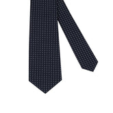 Silk Tie Micro Squares Dark Navy