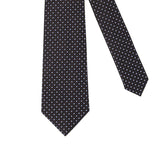 Wool Silk Tie Dark Brown