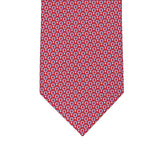 3-fold Silk Tie with Red Polka Dot Pattern - M50026