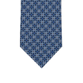 3-fold Tie in Floral Pattern Light Blue Silk - MA164