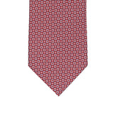 3-fold Silk Tie Geometric Pattern Red - M49115