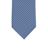 3-fold Tie in Geometric Pattern Light Blue Silk - M50005