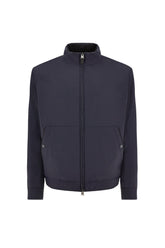 Canali Nuvola blue technical fabric jacket